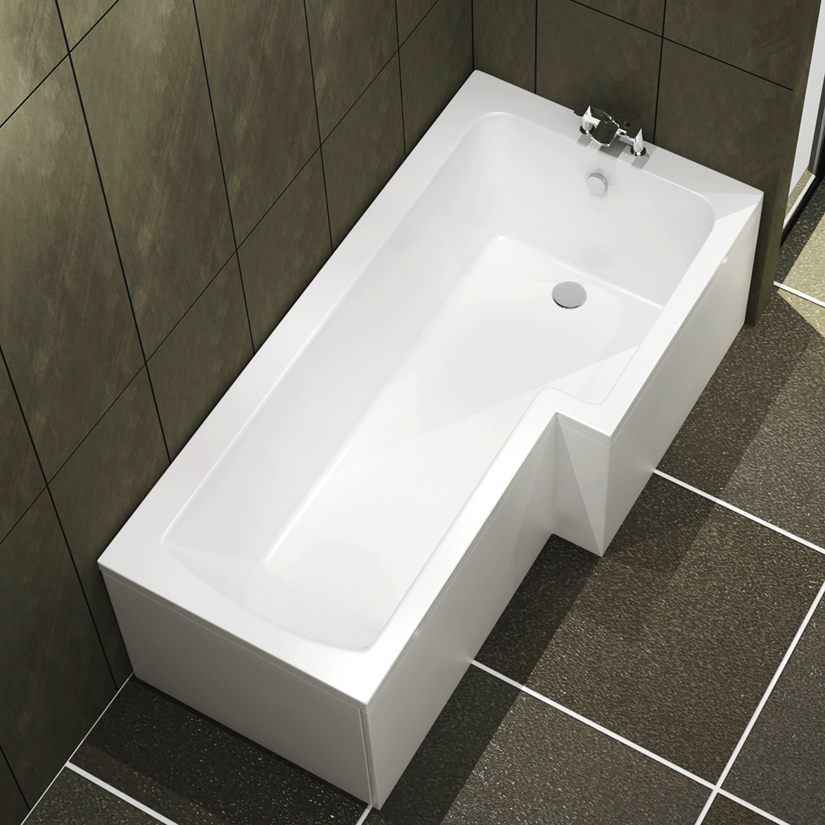 L Shaped Bath - Royal Bathrooms