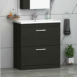 Turin 800mm Floor Standing Vanity Unit Sink 2 Drawer with Optional Basin - Multicolor