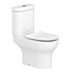 Rimless Close Coupled Toilet with Slim Soft Close Seat and Dual Flush Cistern - Breeze