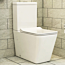 Square Rimless Close Coupled Toilet With Dual Flush Cistern & Seat - Monaco