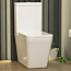 Square Close Coupled Rimless Toilet with Seat + Cistern - Elena