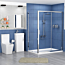 Single Sliding Shower Enclosure Suite with Como Vanity Unit & Rimless Close Coupled Toilet