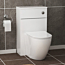 Gloss White 500mm WC Toilet Unit with Abacus Rimless BTW Pan & Seat, Cistern 