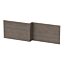 Turin 1700mm Grey Elm L-Shaped MDF Front Bath Panel - Wooden