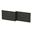 Turin 1700mm Hale Black L Shaped MDF Front Bath Panel - Wooden