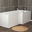 Turin 1700mm Gloss White L Shaped MDF Front Bath Panel - Wooden