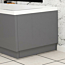 Turin 700mm Indigo Grey Gloss MDF End Bath Panel - Wooden