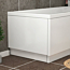 Turin 700mm High Gloss White MDF End Bath Panel - Wooden