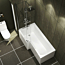 Qubix 1500 x 850mm L Shaped Bathroom Shower Bath tub with Flipper Panel Hinged Screen & Front Panel - Left / Right Hand