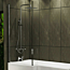 Qubix 1600 x 850mm Left Hand L Shaped Shower Bath tub with Front, End Panel & Shower Screen