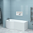 Abacus 1600 x 850mm P-Shaped Left Hand Shower Bath tub with Front Panel 