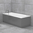 Breeze Acrylic Round Single Ended Bath 1500 x 700mm Inc MDF Grey Gloss Front Panel