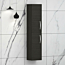 Modern Turin 1450mm Hale Black 2-Door Wall Hung Tall Boy Unit