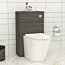 Grey Elm 500mm WC Toilet Unit with Cesar Rimless BTW Pan & Seat, Cistern 
