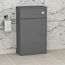 Turin 500mm Indigo Grey Gloss Back to Wall Toilet Unit