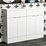 Elena 1200mm 4-Door Double Floor Standing Vanity Sink Unit With Compact Polymarble Basin - Multicolor