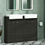 Elena 1200mm Floor Standing Vanity Sink Unit 4 Door With Semi Recessed Double Basin - Multi Colour