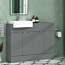 Elena 1200mm Floor Standing Vanity Sink Unit 4 Door With Semi Recessed Basin - Multi Colours