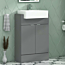 Elena 600mm Floor Standing Vanity Sink Unit 2 Door With Semi Recessed Basin - Multi Colours