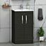 Turin 500mm Floor Standing Vanity Sink Unit Hale Black 2 Door - Minimalist