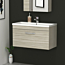Turin 800mm Wall Hung Vanity Sink Unit 1 Drawer Beachwood Oak - Mid-Edge Basin