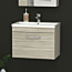 Turin 500 / 600 / 800mm Wall Hung Vanity Sink Unit 1 Drawer Beachwood - Optional Basin