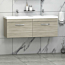 Turin 1200mm Wall Hung Vanity Sink Unit 2 Drawer Beachwood - Double Basin