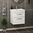 Turin 500mm Wall Hung Vanity Unit Sink 2 Drawer with Optional Basin - Multicolor