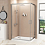 Plaza 1200 x 800mm Rectangular Corner Entry Shower Enclosure with Pearlstone Tray - Sliding Door