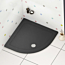 800 x 800mm Quadrant Pearlstone Shower Tray Slate Grey - 40mm Slimline