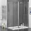 8mm Walk In Shower Enclosure with Shower Tray + 300mm Flipper Panel - Easy Clean