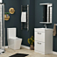 Turin 500mm Gloss White 2-Drawer Vanity Unit with Elena Close Coupled Toilet - Slim