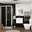 800 x 800mm Bi-fold Shower Enclosure En-Suite with Elite Rimless Toilet & Turin Wall Hung Vanity Unit Cabinet