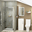 760mm Pivot Shower Door En-Suite with Cube Rimless Toilet & Como Freestanding Vanity Unit Cabinet