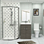 800mm Quadrant Shower Enclosure Suite with Breeze Rimless Toilet & Vanity Sink Unit