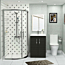 900mm Quadrant Shower Enclosure Suite with Breeze Rimless Toilet & Vanity Sink Unit