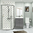 800mm Quadrant Shower Enclosure Suite with Breeze Rimless Toilet & Vanity Sink Unit