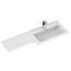 1100mm Hudson Reed L-Shape Right Hand Polymarble Gloss White Basin 1 Tap Hole