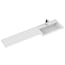 1500mm Hudson Reed L-Shape Right Hand Polymarble Gloss White Basin 1 Tap Hole