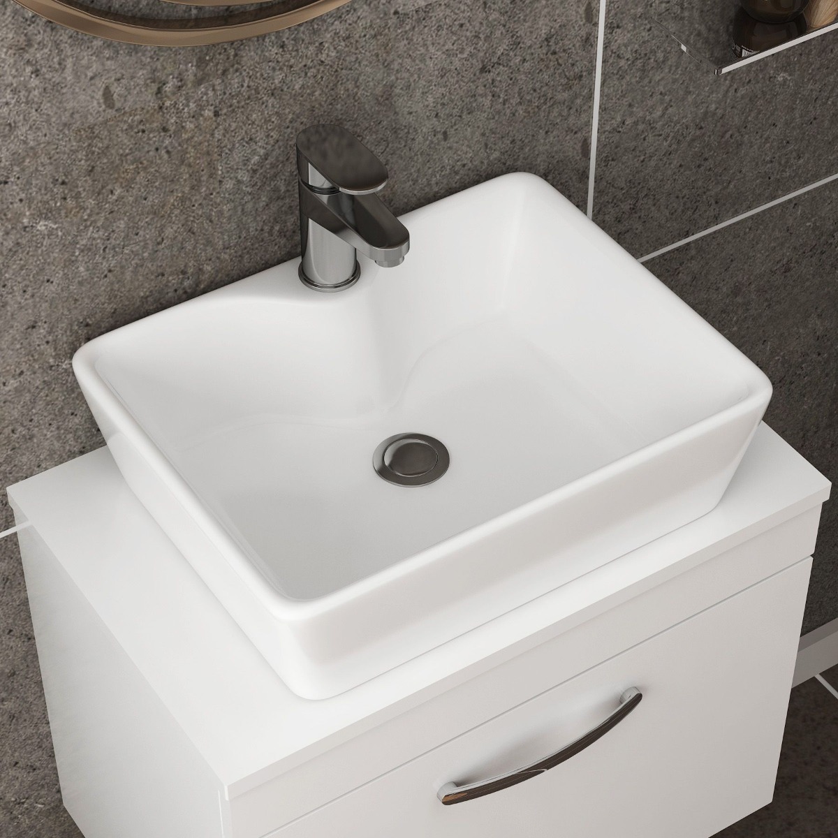 Square Counter Top Basin - Royal Bathrooms