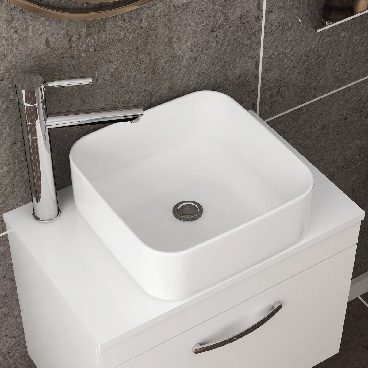 Square Counter Top Basin - Royal Bathrooms